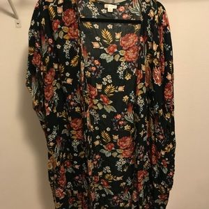 Floral oversized kimono